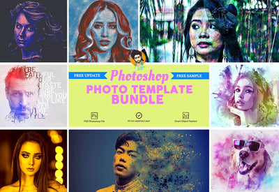 The 8-in-1 Photo Effects Photoshop Templates Bundle - Artixty