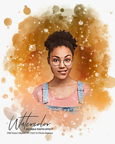 The Portrait Watercolor Photo Effects Bundle - Artixty