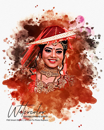 The Portrait Watercolor Photo Effects Bundle - Artixty