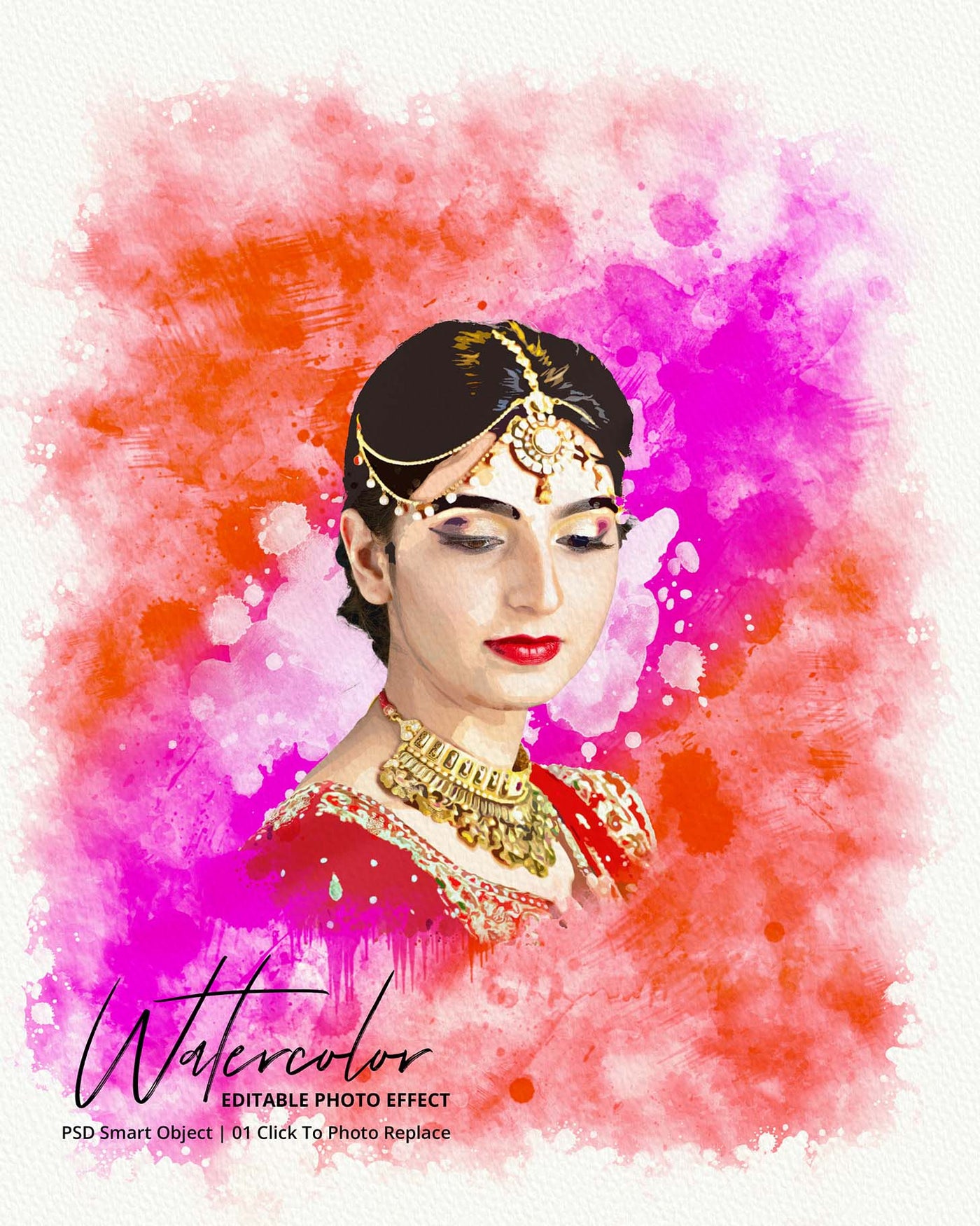 The Portrait Watercolor Photo Effects Bundle - Artixty
