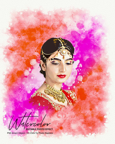 The Portrait Watercolor Photo Effects Bundle - Artixty