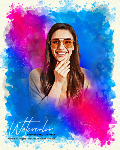 The Portrait Watercolor Photo Effects Bundle - Artixty