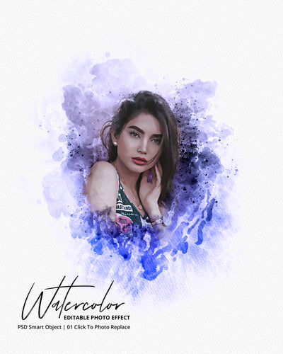 The Portrait Watercolor Photo Effects Bundle - Artixty