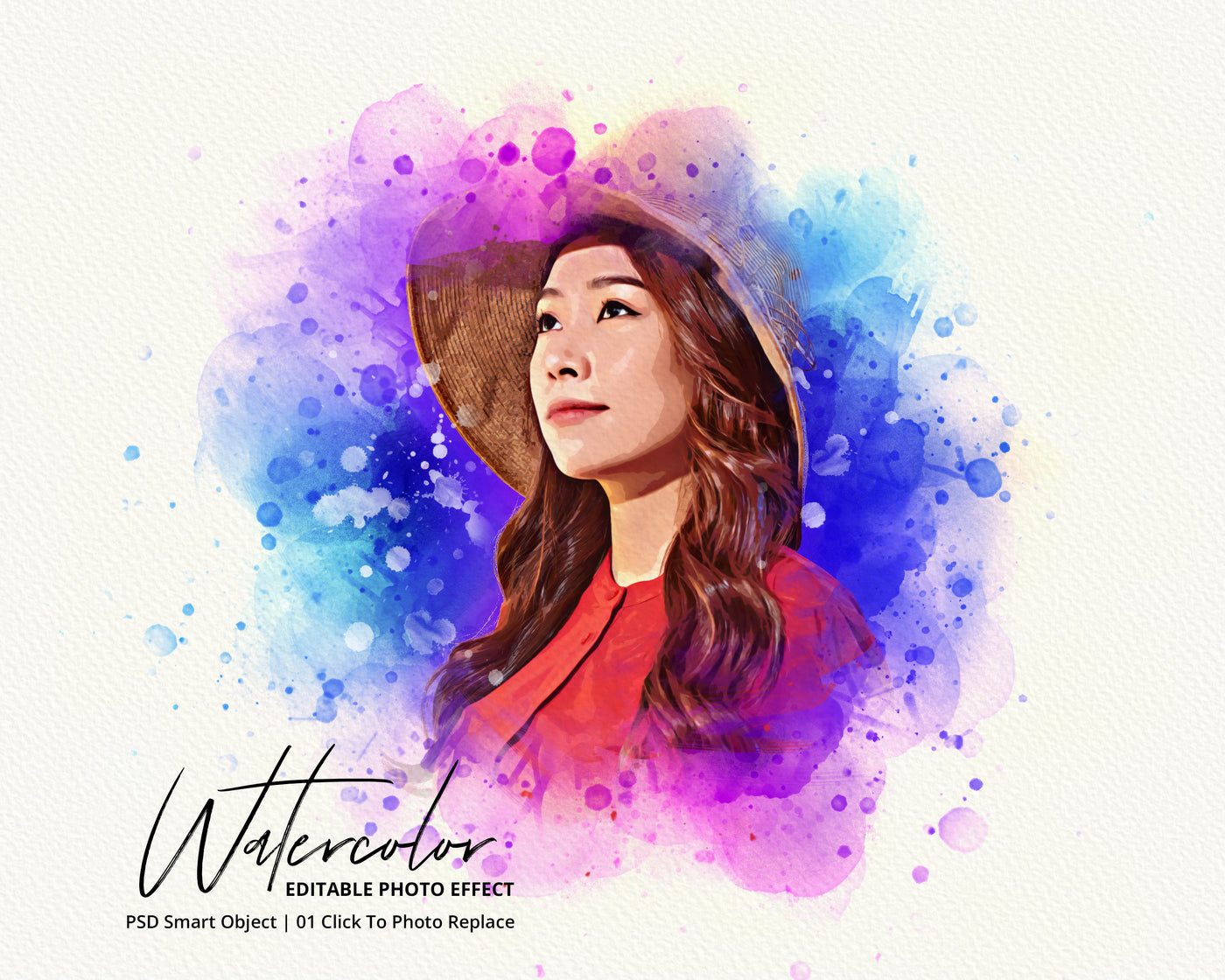 The Portrait Watercolor Photo Effects Bundle - Artixty