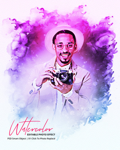 The Portrait Watercolor Photo Effects Bundle - Artixty
