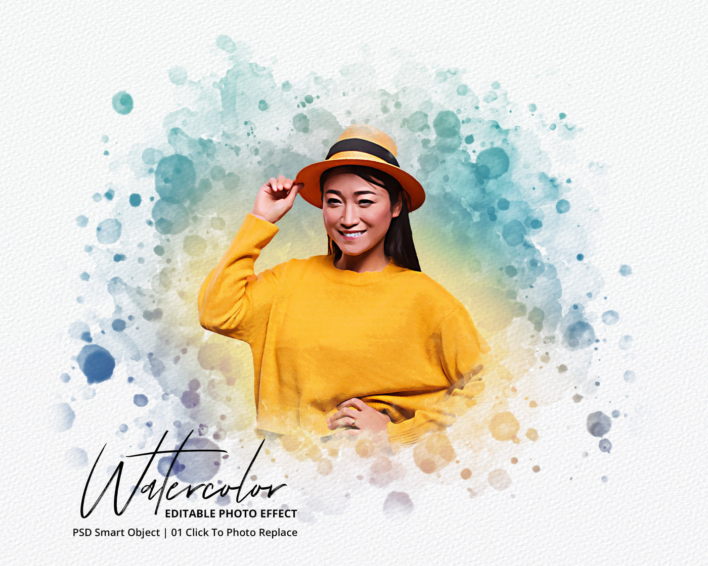 The Portrait Watercolor Photo Effects Bundle - Artixty