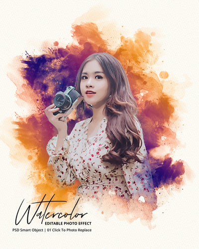 The Portrait Watercolor Photo Effects Bundle - Artixty