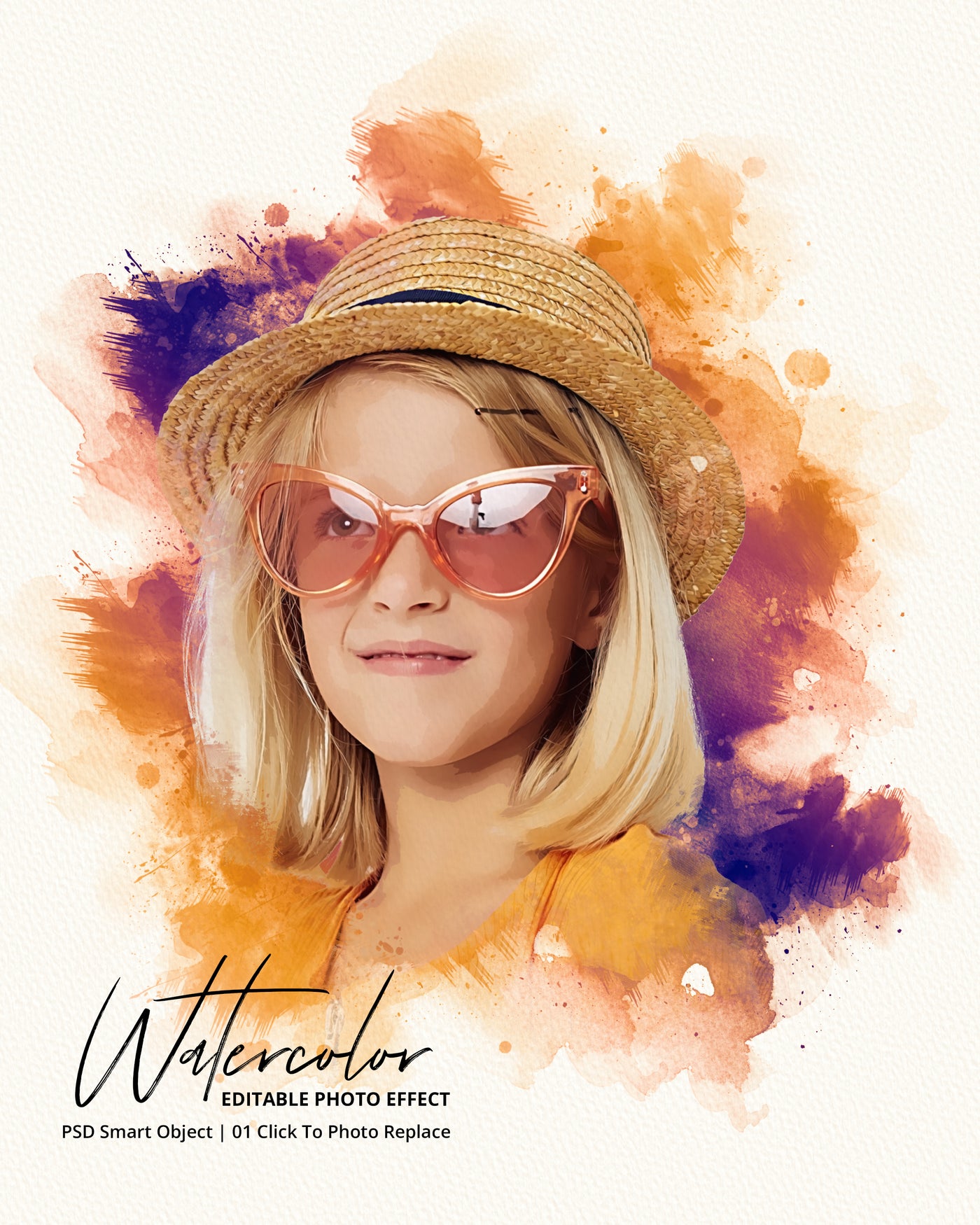 The Portrait Watercolor Photo Effects Bundle - Artixty