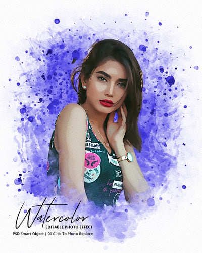 The Portrait Watercolor Photo Effects Bundle - Artixty