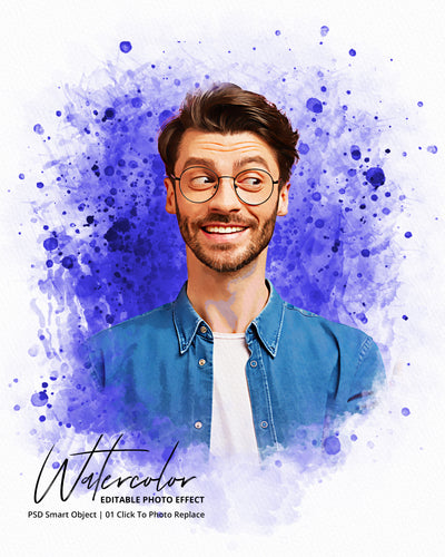 The Portrait Watercolor Photo Effects Bundle - Artixty
