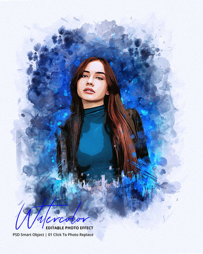 The Portrait Watercolor Photo Effects Bundle - Artixty
