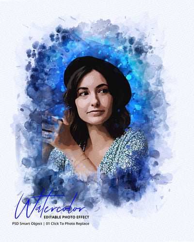 The Portrait Watercolor Photo Effects Bundle - Artixty