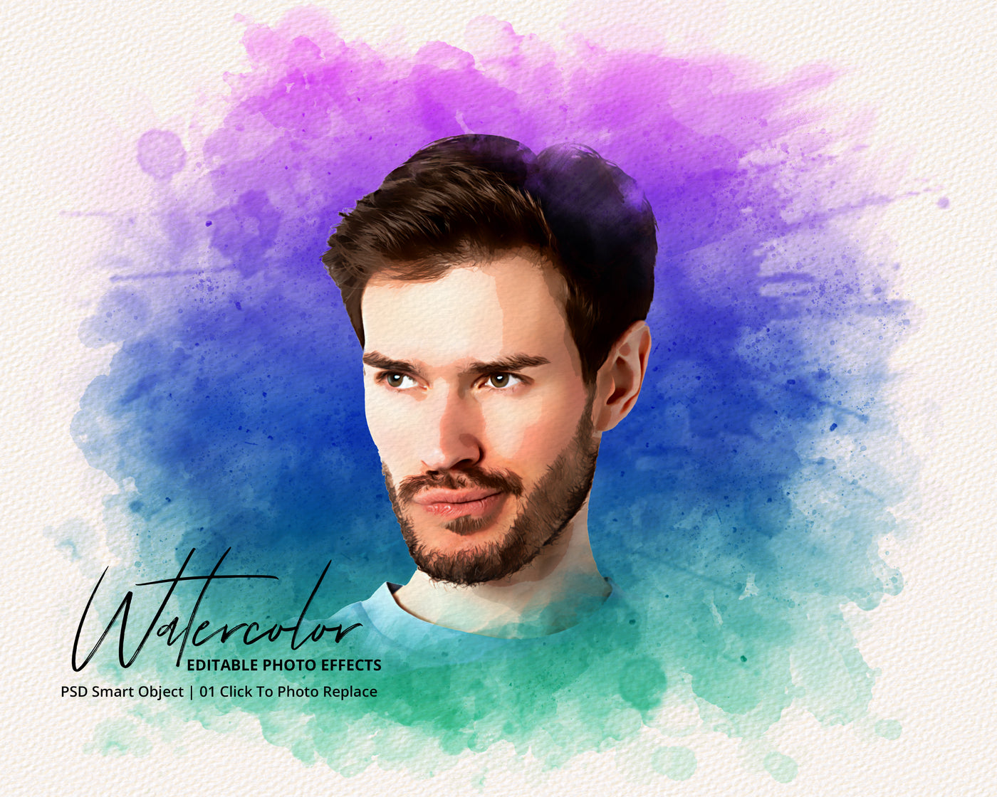 The Portrait Watercolor Photo Effects Bundle - Artixty