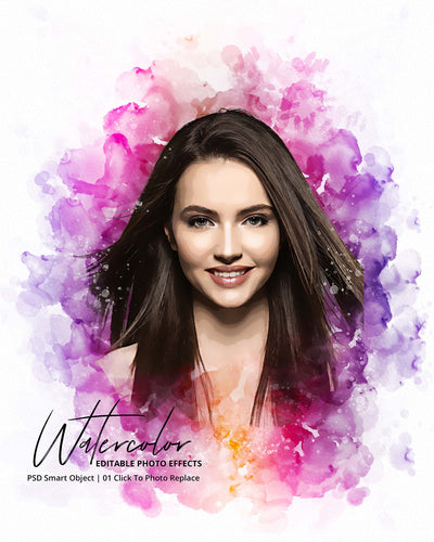 The Portrait Watercolor Photo Effects Bundle - Artixty
