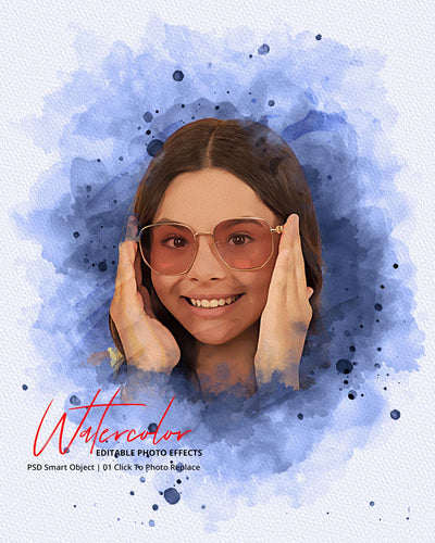 The Portrait Watercolor Photo Effects Bundle - Artixty