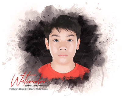 The Portrait Watercolor Photo Effects Bundle - Artixty