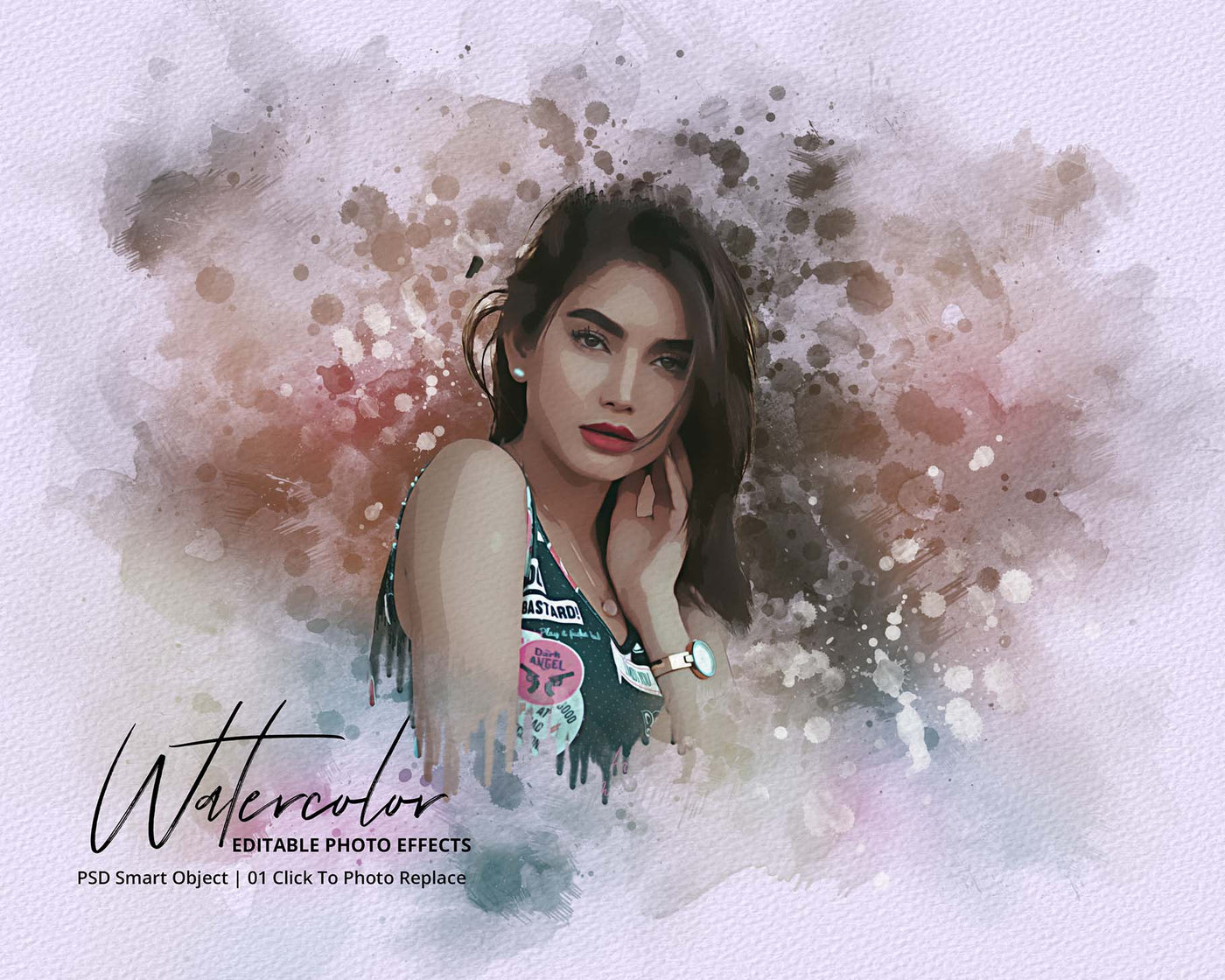 The Portrait Watercolor Photo Effects Bundle - Artixty