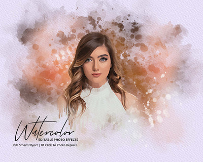 The Portrait Watercolor Photo Effects Bundle - Artixty