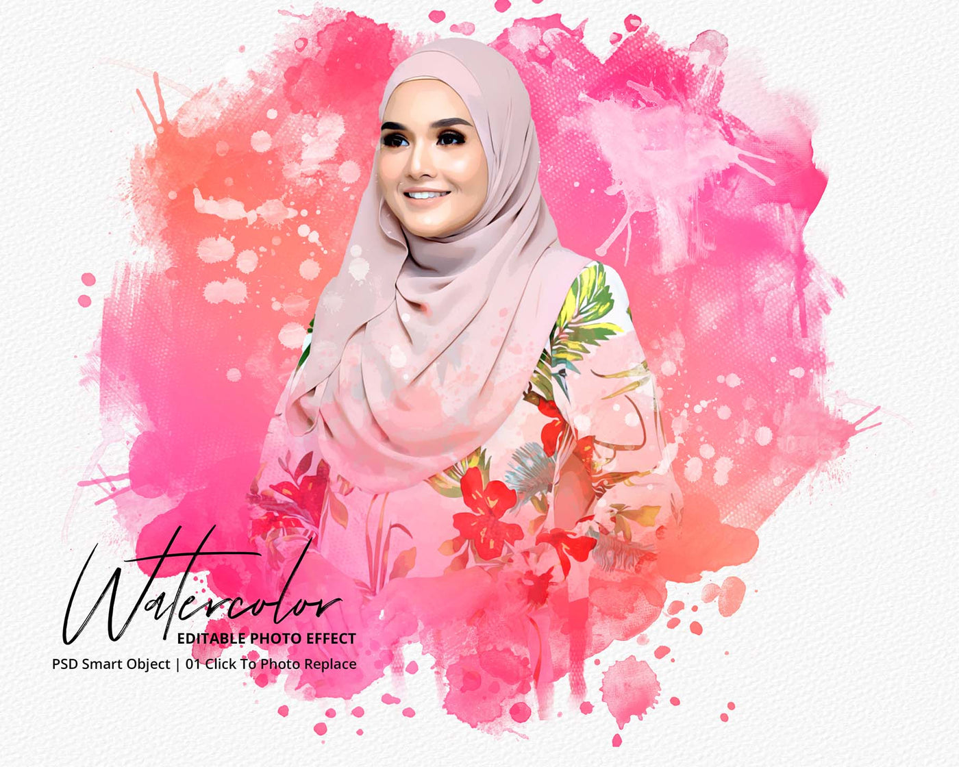 The Portrait Watercolor Photo Effects Bundle - Artixty