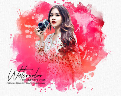 The Portrait Watercolor Photo Effects Bundle - Artixty
