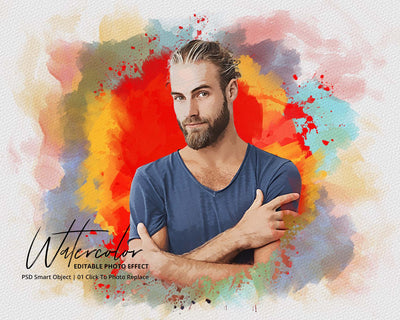 The Massive Watercolor Effect Photo Templates Bundle - Artixty