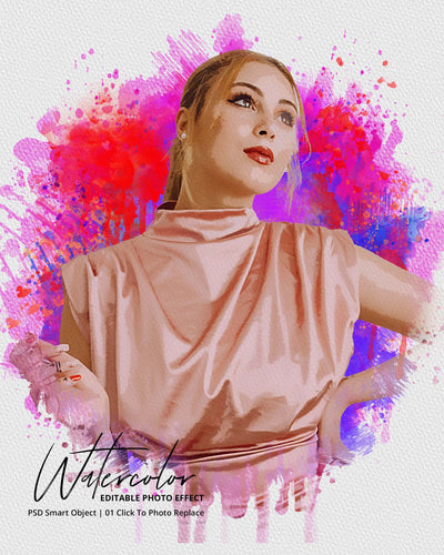 The Massive Watercolor Effect Photo Templates Bundle - Artixty