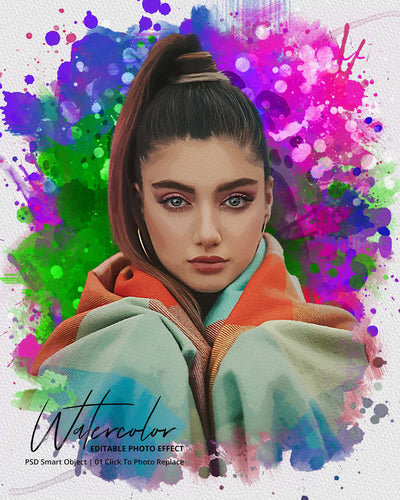 The Massive Watercolor Effect Photo Templates Bundle - Artixty