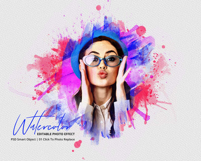 The Massive Watercolor Effect Photo Templates Bundle - Artixty