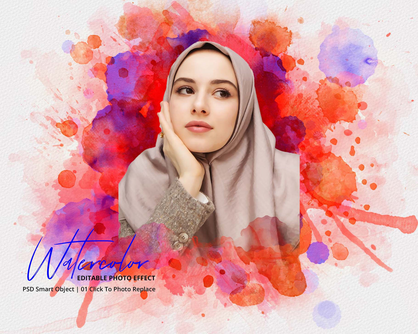 The Portrait Watercolor Photo Effects Bundle - Artixty