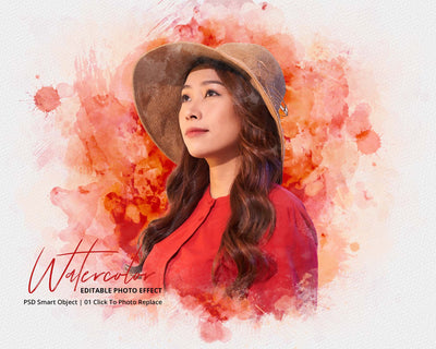 The Portrait Watercolor Photo Effects Bundle - Artixty