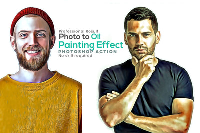 Digital Oil Painting Photoshop Actions Bundle