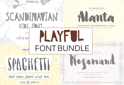 Playful Font Bundle - 4 Classy Fonts - Artixty
