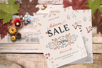 Soft Autumn Watercolor Design Bundle - Artixty