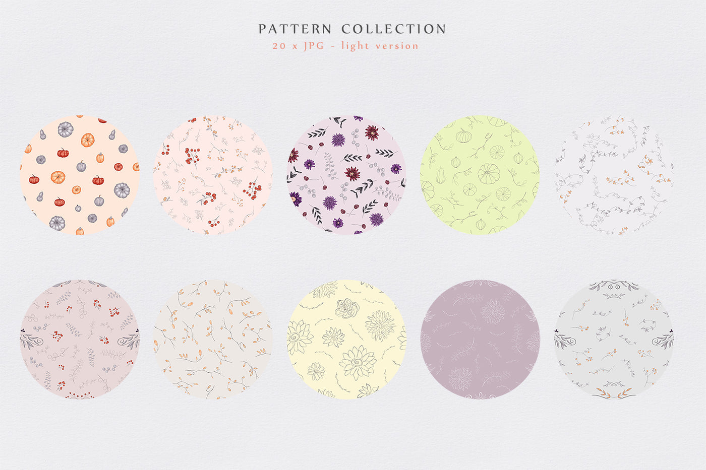 Soft Autumn Watercolor Design Bundle - Artixty