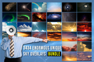 The Enormous 3,434 Sky Overlays Bundle-Graphics-Artixty