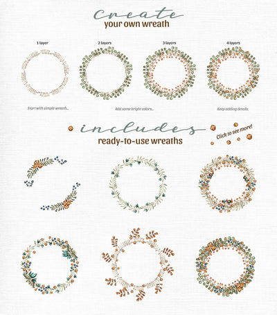 Beautiful Wreath Creator Design Bundle - Artixty