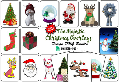 The Majestic Christmas Overlays Bundle - Artixty