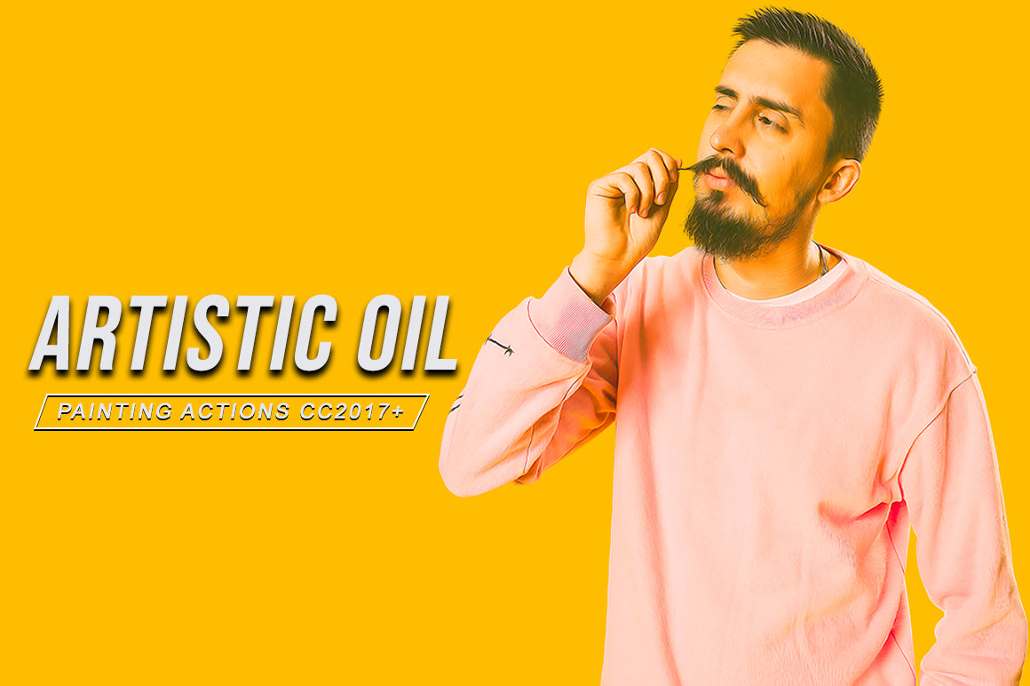 50 Mega Oil Paint Photoshop Actions Bundle - Artixty