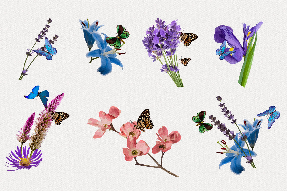1040+ Amazing Watercolor Illustrations Bundle - Artixty