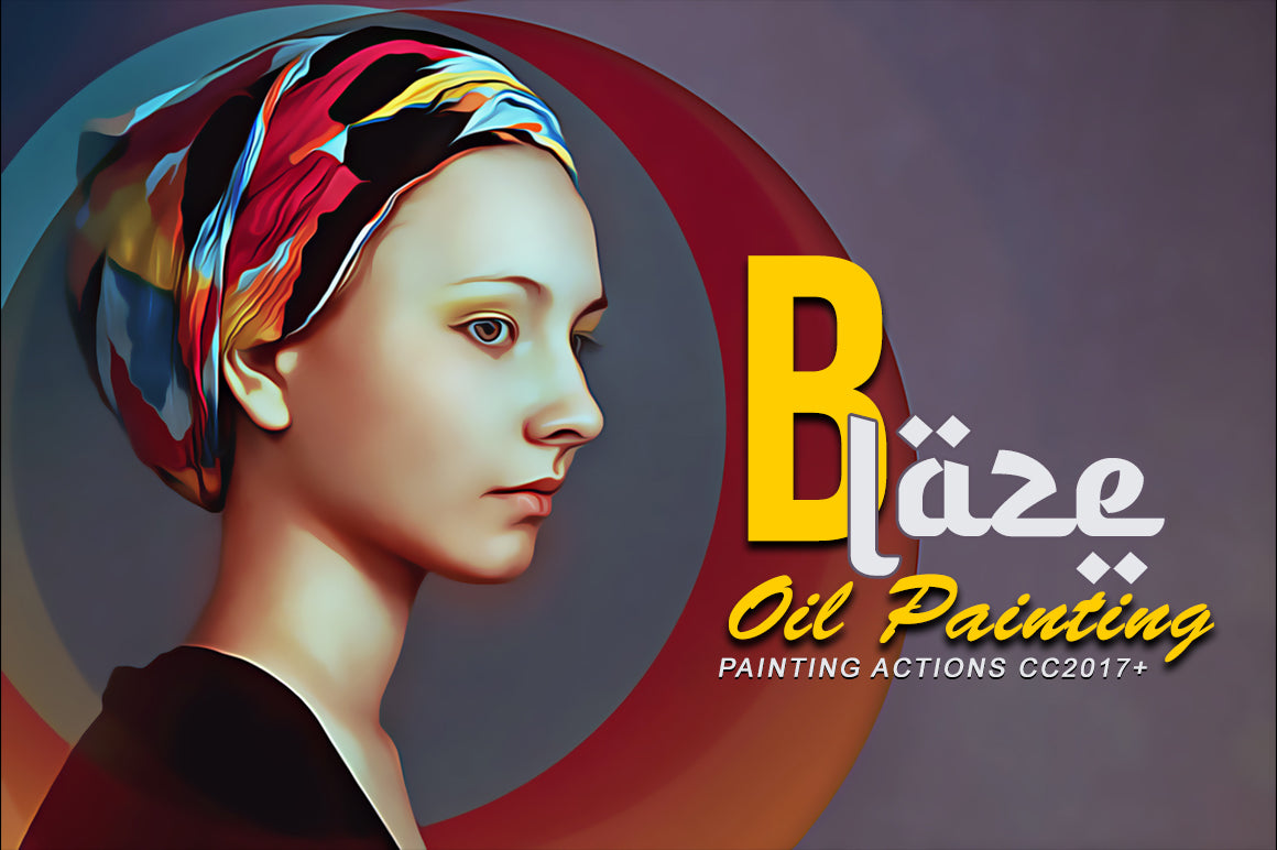 50 Mega Oil Paint Photoshop Actions Bundle - Artixty