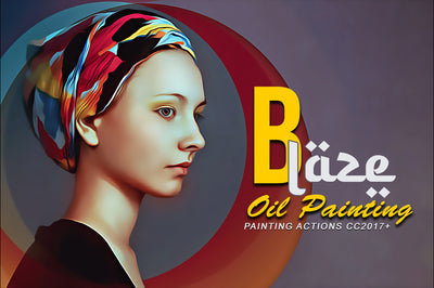 50 Mega Oil Paint Photoshop Actions Bundle - Artixty