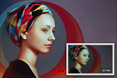 50 Mega Oil Paint Photoshop Actions Bundle - Artixty