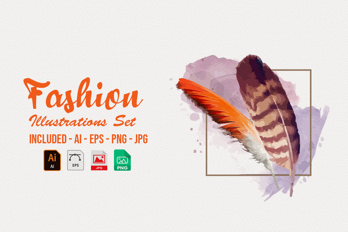 1040+ Amazing Watercolor Illustrations Bundle - Artixty