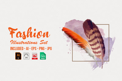 1040+ Amazing Watercolor Illustrations Bundle - Artixty