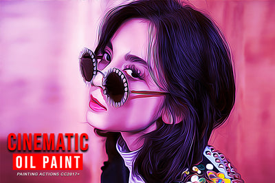 50 Mega Oil Paint Photoshop Actions Bundle - Artixty