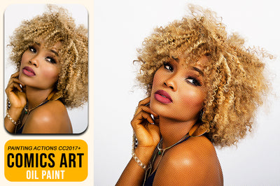 50 Mega Oil Paint Photoshop Actions Bundle - Artixty