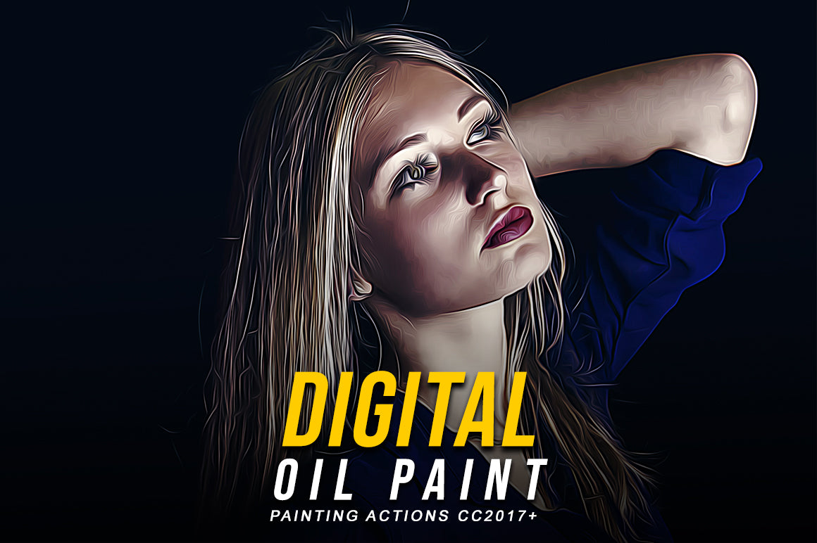50 Mega Oil Paint Photoshop Actions Bundle - Artixty