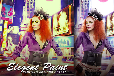 50 Mega Oil Paint Photoshop Actions Bundle - Artixty