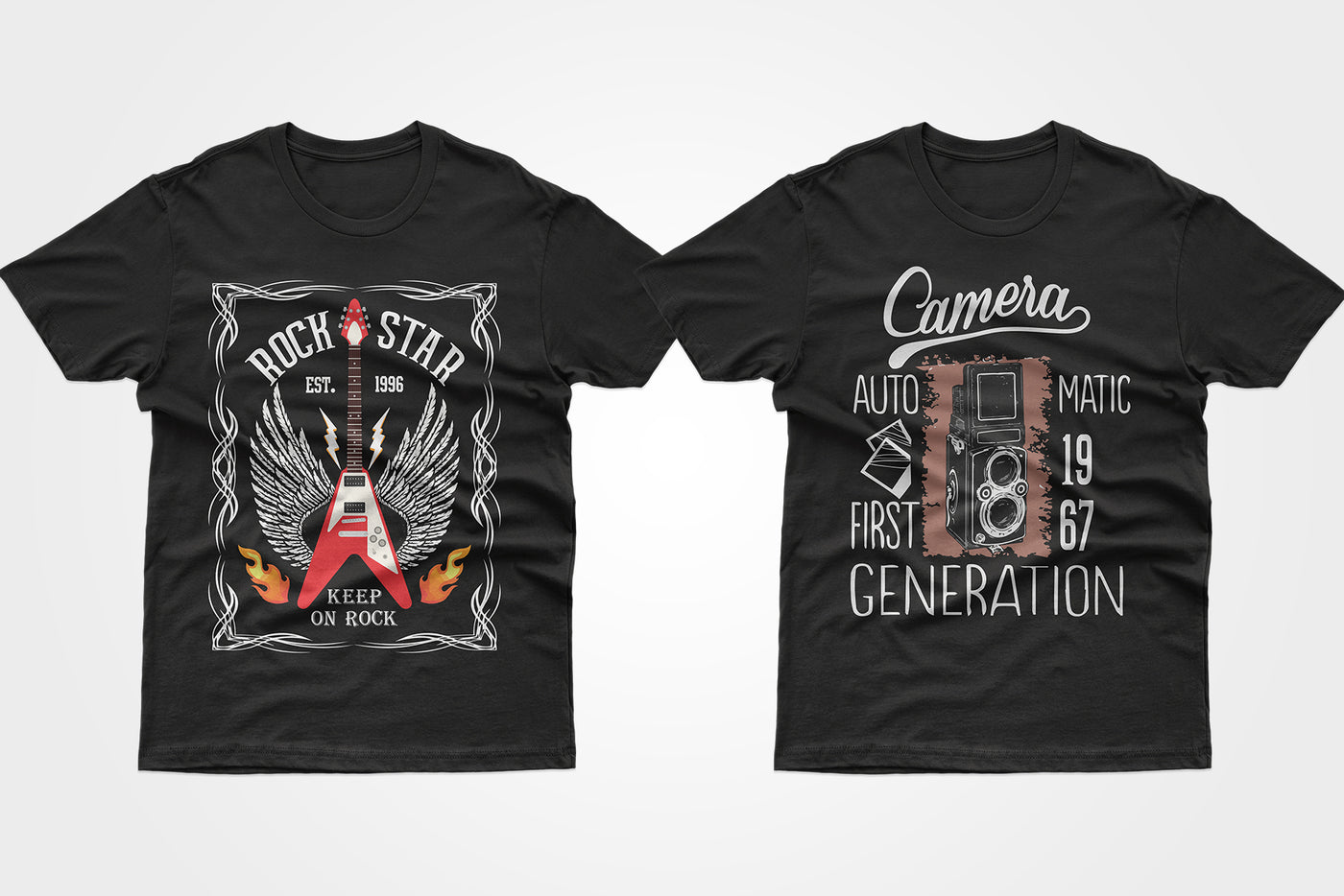 200+ Classy T-Shirt Designs Bundle-Templates-Artixty