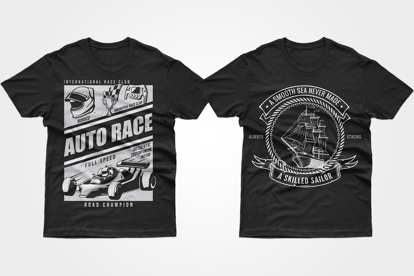 200+ Classy T-Shirt Designs Bundle-Templates-Artixty